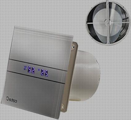 Extractor baño cata e glass e-100 gsth cristal gris silencioso con  temporizador